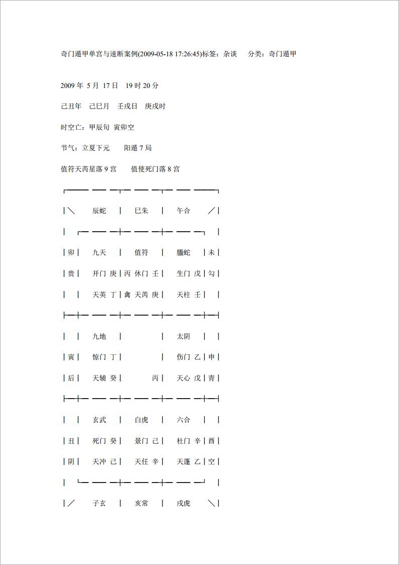 奇门遁甲单宫与速断案例.pdf